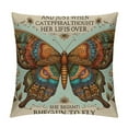 thumbnail image 1 of JEUXUS Inspirational Quotes Throw Pillow Cover, Sofa Home Bed Decor Butterfly Wildflower Couch Case, Pillowcase Gift for School Counseling Office Bedroom Living Room Reading Room, 1 of 5