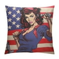 thumbnail image 1 of Nawypu  International Workers Day Plush Throw Pillow Cushion Case Cover  Invisible Zipper Home Decor Floral for Couch Sofa No Pillow Insert, 1 of 5