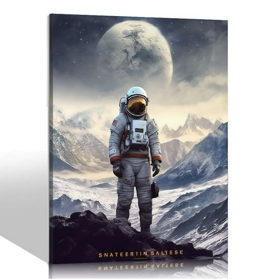 Nawypu Interstellar 1 Motivational Vintage Band Thriller Love Scifi Movie Poster Canvas Prints Wall Art Bedroom Decor Gym Gift Decorative -style16x20inch
