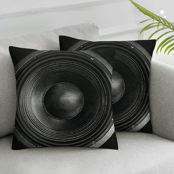Nawypu Ioudspeaker Box Pattern Square Cushion Covers Music Theme Pillow Covers Home Decor Old Fashion Hippie Home Decor Outdoor Throw Pillow Covers for Kids 2pcs