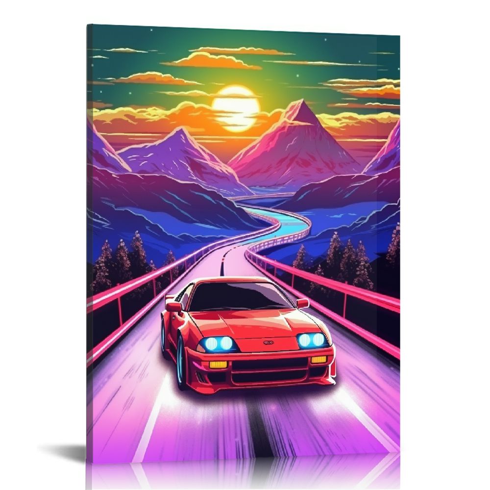 Nawypu Japanese Car Wall Art Prints, Japan Sports Car Racing Art