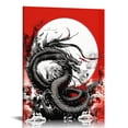 thumbnail image 1 of Nawypu Japanese Samurai Wall Art Warrior Dragon Pictures Wall Decor Canvas Prints Framed Artwork Paintings Poster Home Office Decorations For Bathroom Kitchen Bedroom Living Room, 1 of 4