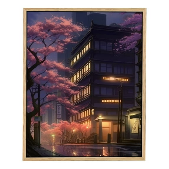Nawypu Japanese Wall Art Prints Anime Posters Abstract Illustration Wall Art Comic Sakura Picture Fashion Canvas Art Painting for Living Room Bedroom Wall Decor