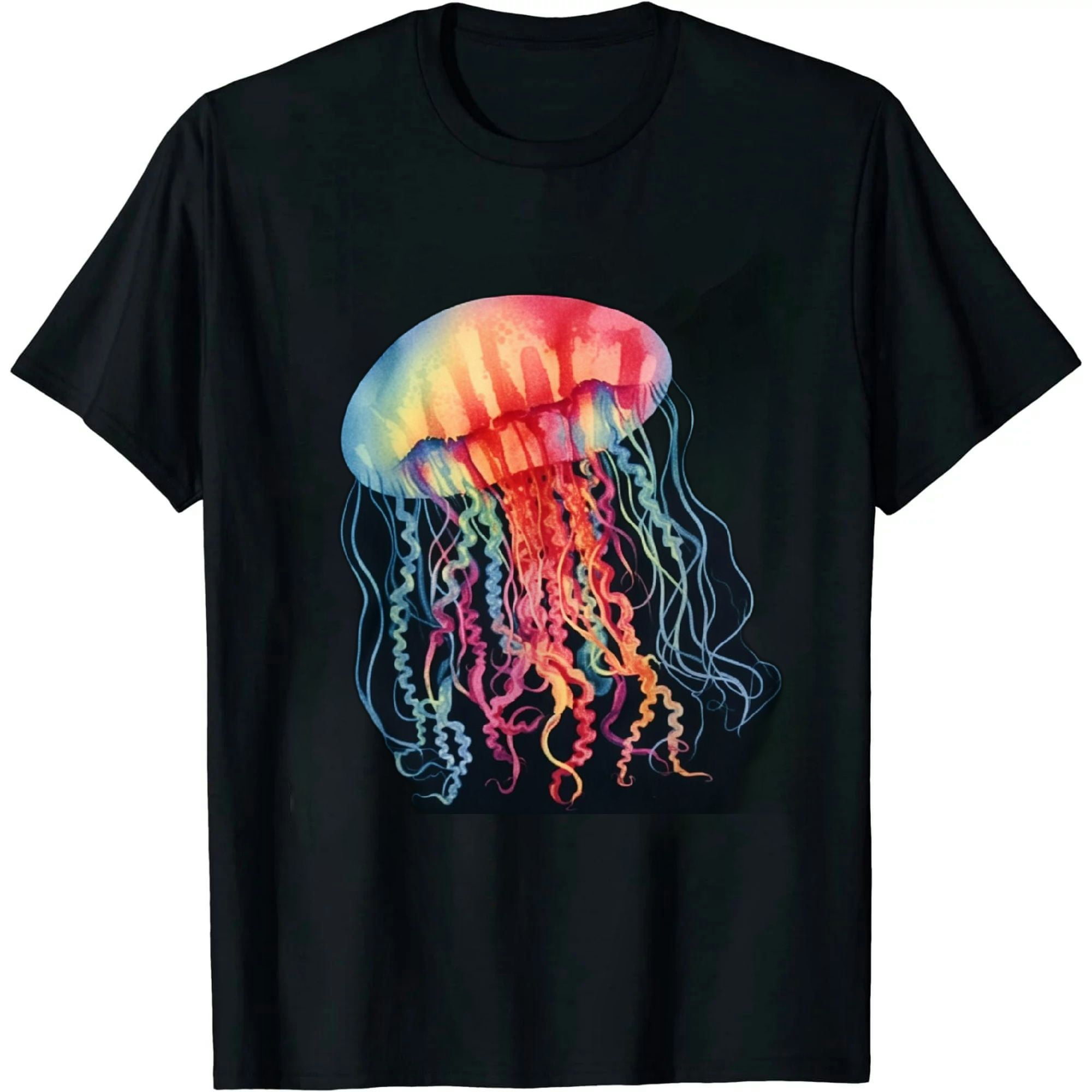 Nawypu JellyFish Tie Dye Festival Raver Jelly Fish Animal T Shirt ...