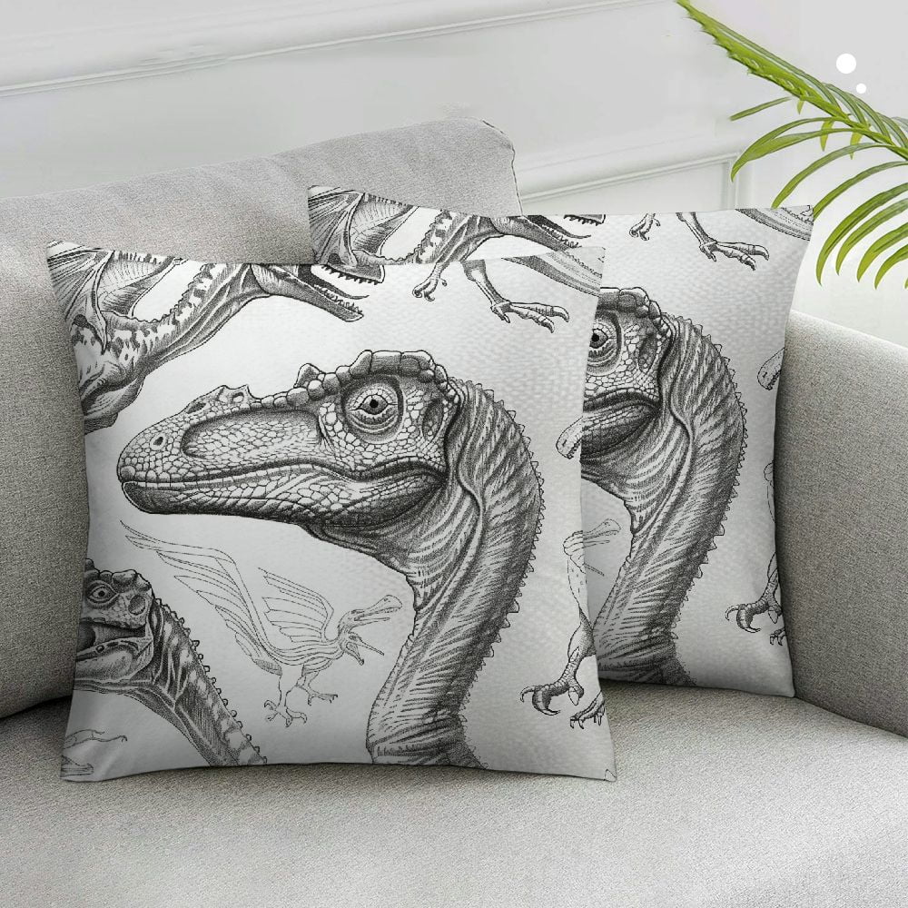 Nawypu Jurassic Throw Pillow Cushion Cover, Arrangement of Various