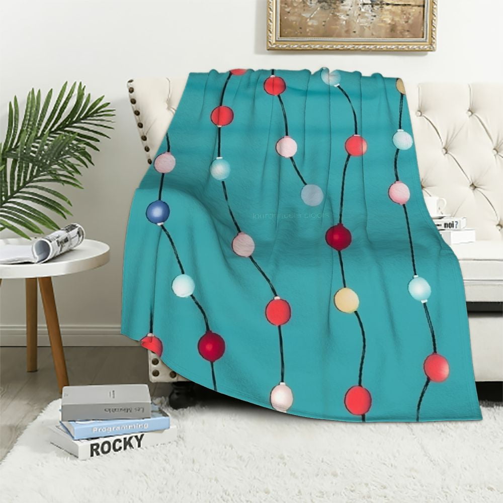 Nawypu KICKEE Printed Double Layer Throw Blanket, for Any Bed (Iceberg