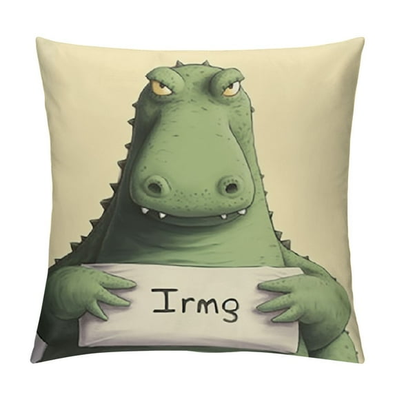 Nawypu Kids Animals Throw Pillow Covers Giraffe Lion Zebra Crocodile Pillows Soft Cushion Covers for Baby Room Kids Bedroom Decor