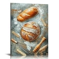 thumbnail image 1 of Nawypu  Kitchen Wall Art Baking Utensils Bread The Picture of Food Stretched and Framed for Bakery House Cafe Dinning Room Restaurant Ready to Hang(Grey), 1 of 5