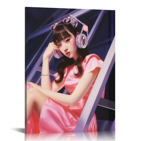 Nawypu LE SSERAFIM SAKURA KPOP ARTIST Poster Decorative Painting Canvas Wall Art Living Room Posters Bedroom Painting