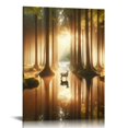 thumbnail image 1 of Nawypu  Lamb and Lion Canvas Wall Art Inspiring Christian Wall Decor HD Print Wall Art for Living Room Bedroom Decoration,, 1 of 5