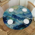 thumbnail image 1 of Nawypu Landscape Round Table Cloth Washable Reusable Painting Round Elastic Tablecloth Fitted Vinyl Table Cover Waterproof Elasticized Edge, 1 of 7