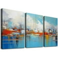 thumbnail image 1 of Nawypu  Large Abstract Canvas Wall Art  Print Decor for Living Room Bedroom Abstract Picture White Gray Artwork Moder Home Office Decoration 12''x16''X3 Panels, 1 of 4