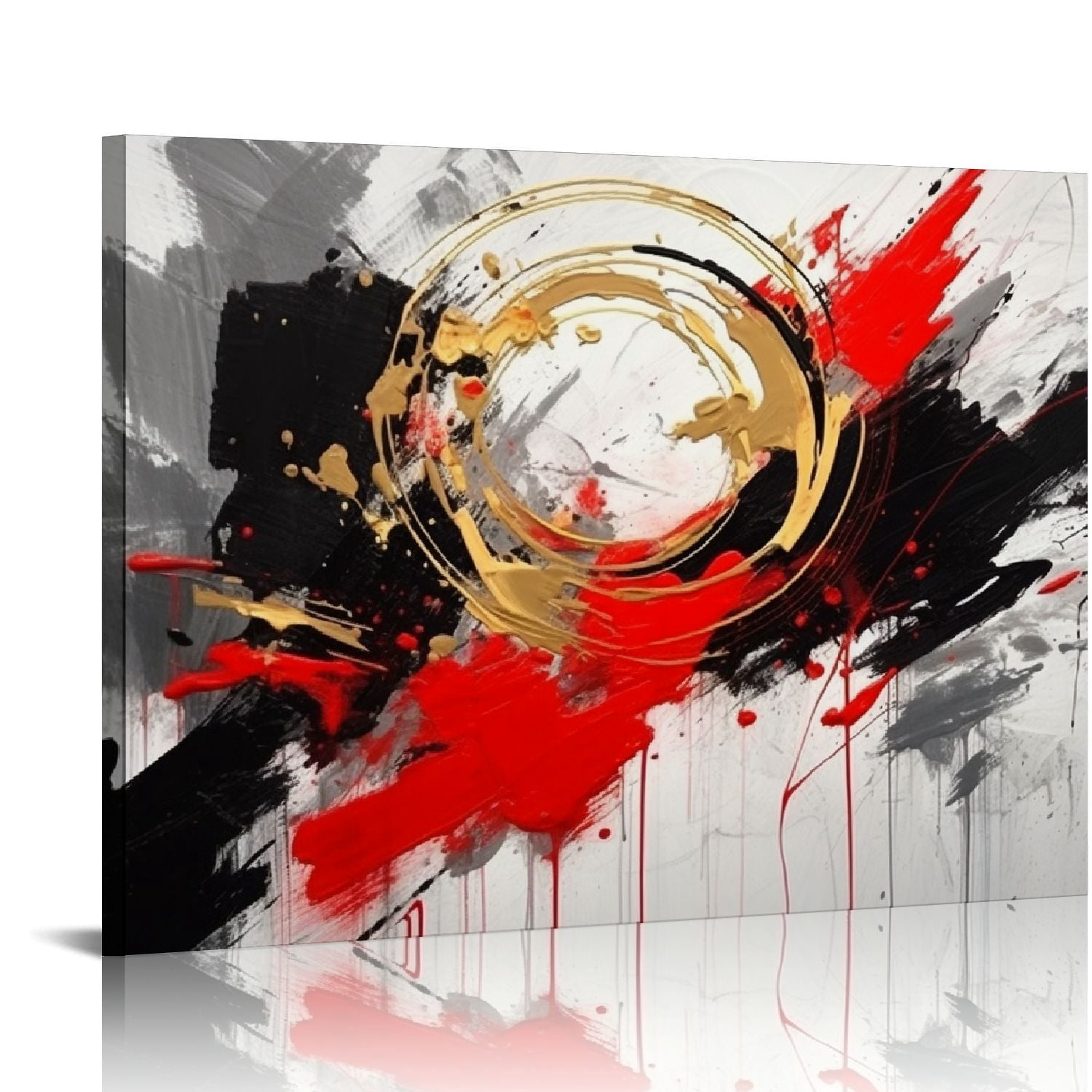 Nawypu Large Abstract Wall Art Black and White Canvas Wall Art Living ...