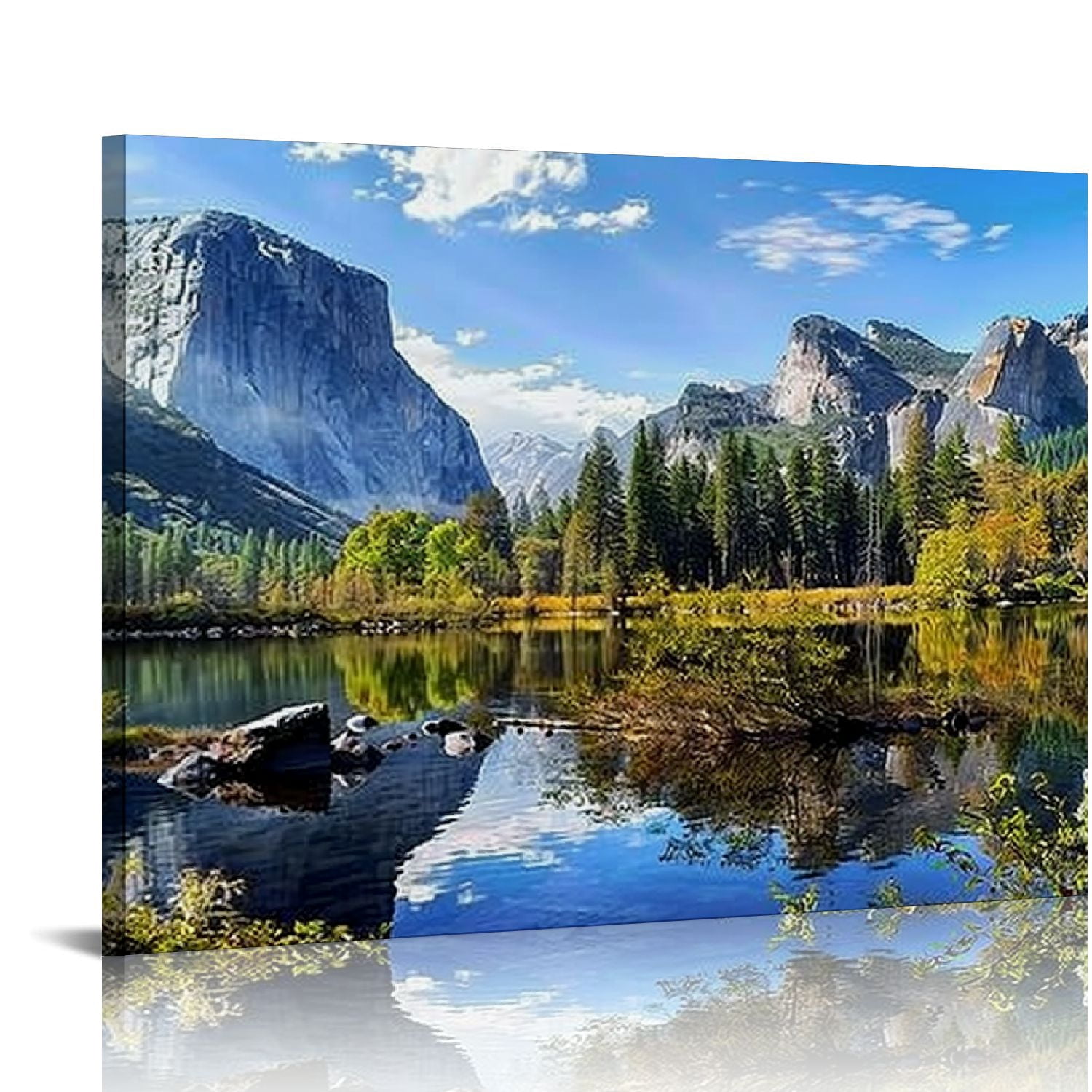 Nawypu Large Canvas Wall Art Mountain and Lake Landscape Picture Canvas ...