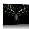 thumbnail image 1 of Nawypu  Large Deer Antler Wall Art Black and White Elk Picture Canvas Prints Modern Living Room Bedroom Home Decoration Inner Frame Easy to Hang, 1 of 4