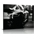 thumbnail image 1 of Nawypu  Large Modified Porsche Turbo Black & White Framed Canvas Picture Wall Art Print 20x16 inch, 1 of 4