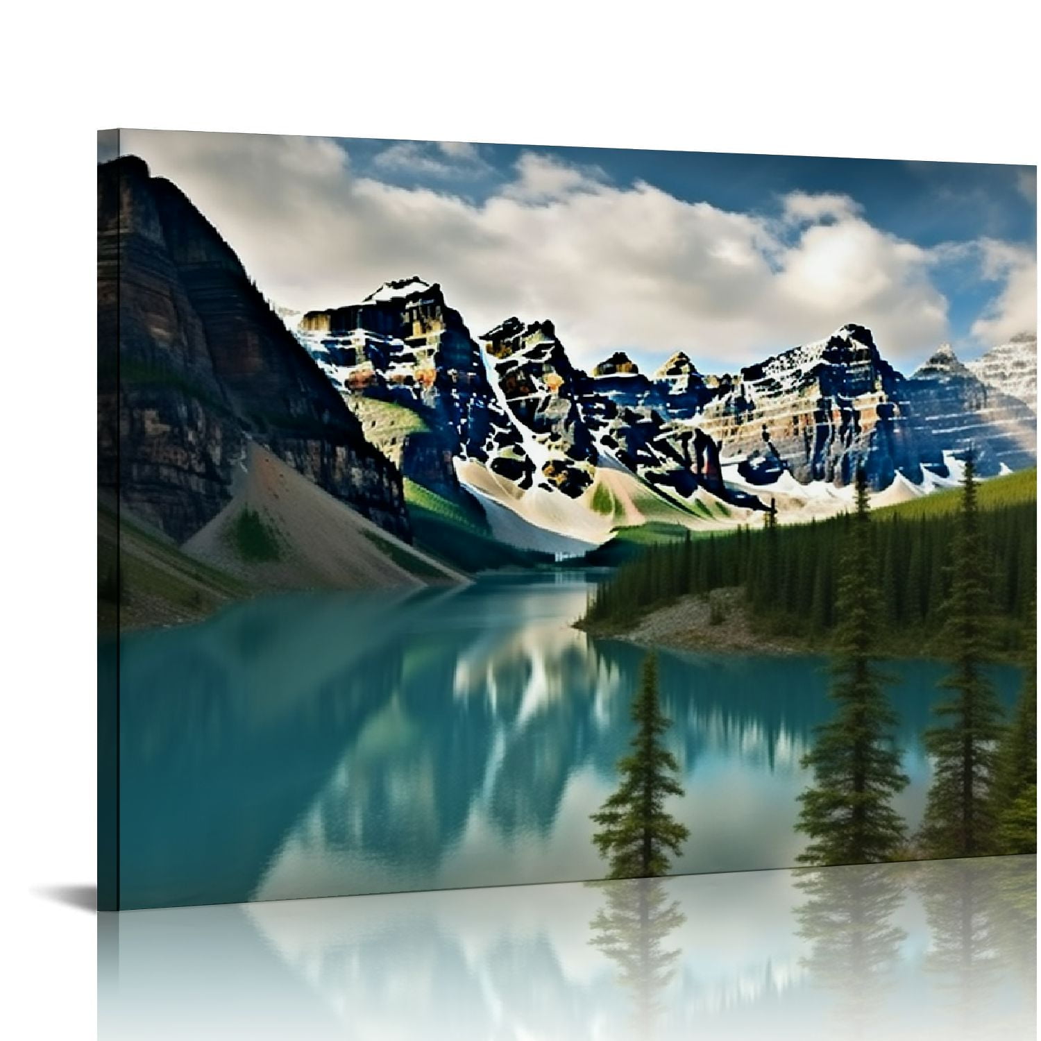 Nawypu Large Moraine Lake Canvas Wall Art Bedroom Wall Decor Mountain ...