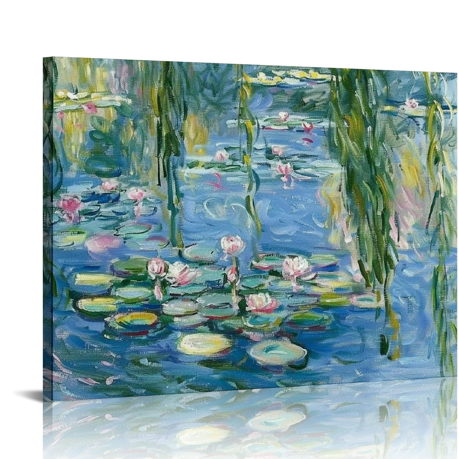 Nawypu Large Water Lilies Canvas Wall Art Famous Painting - Classic ...