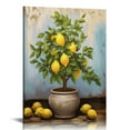 thumbnail image 1 of Nawypu  Lemon Wall Art Canvas Lemon Tree Pictures Citrus Fruit Artwork Vertical Painting Vintage Botanical Prints Kitchen Living Room Bedroom Decor Framed, 1 of 5