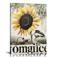 thumbnail image 1 of Nawypu Life Quote Sunflower Canvas Wall Art Framed Print Rustic Life is a Journey not a Destination Poster Painting Desk Sign Home Office Living Room Bedroom Decor, 1 of 5