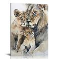 thumbnail image 1 of Nawypu Lion and Lioness Canvas Wall Art Lion Wall Pictures White Lion Canvas Wall Art Wild Animal Art African Lion Canvas Wall Art Modern Animal Pictures for Living Room Bedroom Office No Frame, 1 of 5