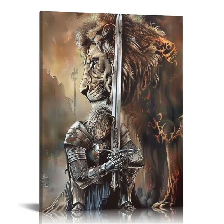 Lion Warrior Art HD Wallpaper: Armor, Fantasy Art, Lion, Warrior
