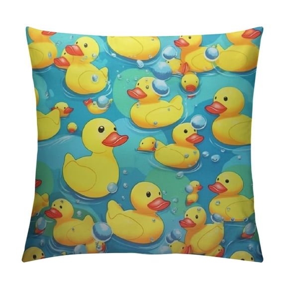 Nawypu Little Yellow Duck Throw Pillow Covers Pillow Cover with Zipper Throw Pillow Cases Double Sided Plush Pillow Covers Decorative Throw Pillows Covers for Couch Living Room Bedroom