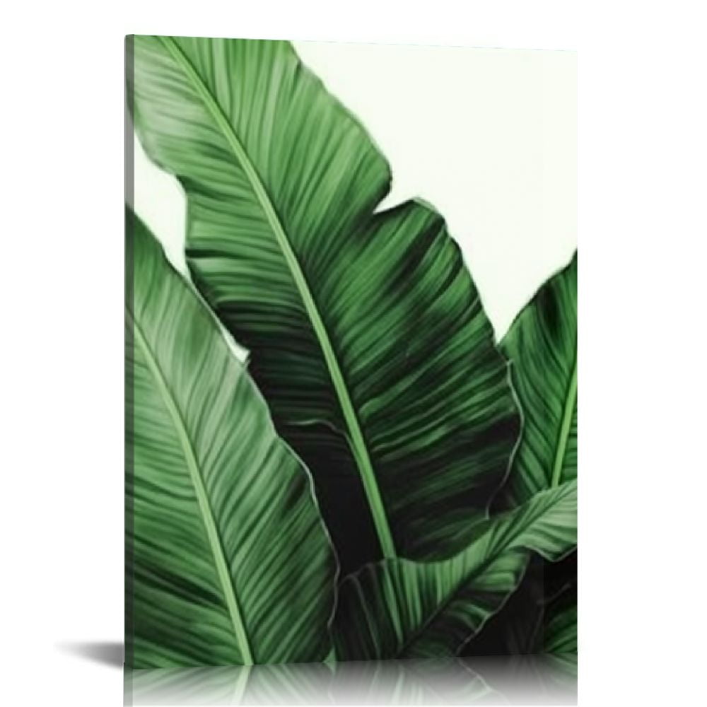 Nawypu Living Room Wall art Green Leaf Simple Life Painting Bedroom ...