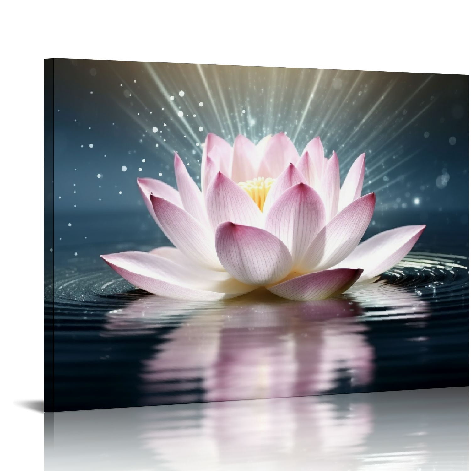 Nawypu Lotus Flower Canvas Print Zen Wall Art Spa Pictures Decor Floral ...