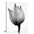 thumbnail image 1 of Nawypu  Lotus Wall Art for Living Room, Flower Canvas Wall Decor for Girl Bedroom, Black and White Floral Painting, Aesthetic Simple Style Print Decoration,, 1 of 4