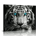 thumbnail image 1 of Nawypu LyeArtork Tiger with Green Eyes Wall Art Black and White Wildlife Tiger Portrait Canvas Prints Pictures Wall Decor Artwork for Modern Home Living Room Bedroom Office, 1 of 5