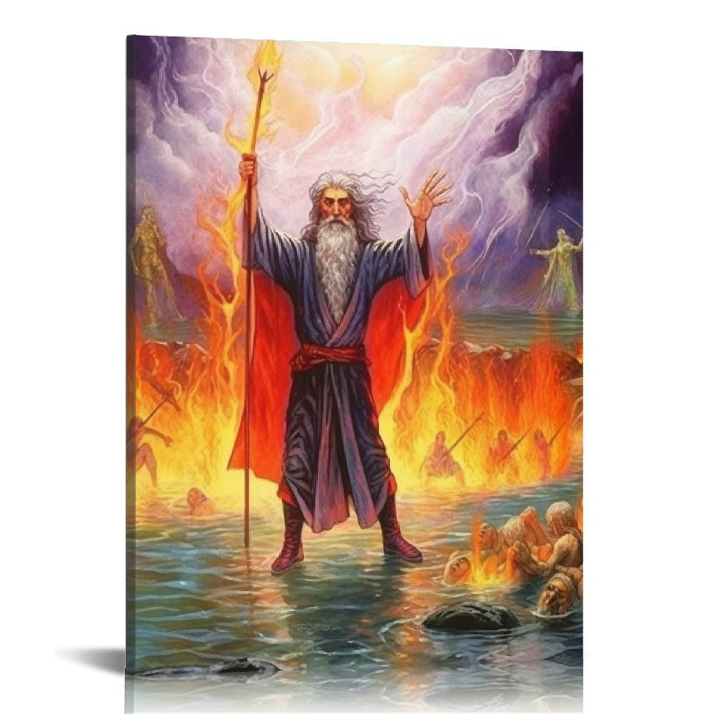 Nawypu Magician Invoking Elementals Masonic Poster - Walmart.com