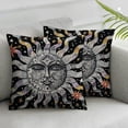 thumbnail image 1 of Jiayy Mandala Celestial Home Decor Pillowcase Vintage Boho Sun Moon Black White Chic Mystic Universe Starry Sky Decorative Throw Pillow Case Cushion Cover  2pcs, 1 of 6