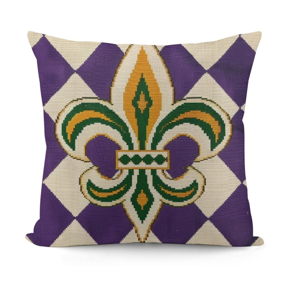 mardi gras throw pillow covers