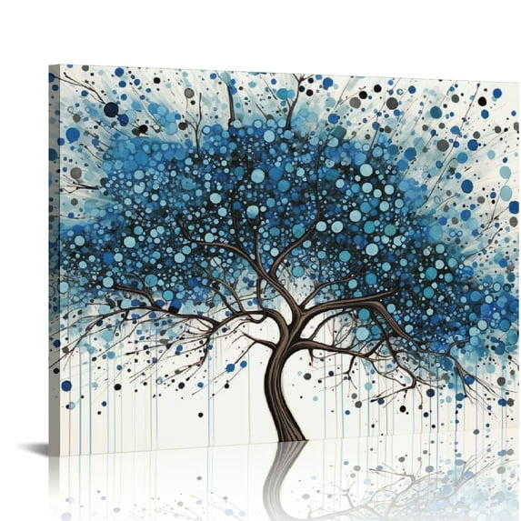 Nawypu Marine Tree Canvas Wall Decor by Artist Ashvin Harrison for Living Room, Bedroom, Bathroom, Kitchen, Office, Bar, Dining & Guest Room - Ready to Hang - 20x16 inch