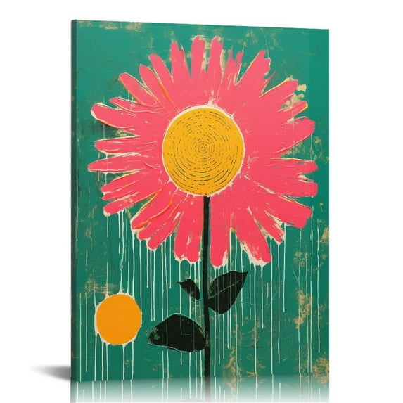 Nawypu Matisse Wall Art, Abstract Matisse Wall Art Exhibition Posters, Pink Beige Flower Market Posters, Minimalist Framed Flower Market Wall Art, Canvas Matisse Prints Painting