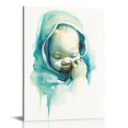 thumbnail image 1 of Nawypu Medical Marijuana Poster 3D Ultrasound Pregnancy Watercolor Art Print Watercolor Fertility Watercolor Art Mother Baby Gift Art Medical Massage Decor, Framed Modern Canvas Wall Art, 1 of 4
