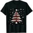 thumbnail image 1 of Nawypu Merry Christmas Tree Buffalo Plaid Red Xmas Light Men Women T-Shirt, 1 of 3