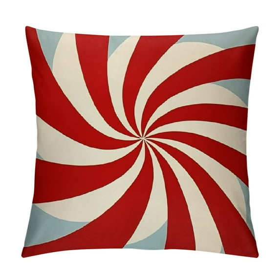 TIAOTIAOHOU Merry Christmas Tree Decorative Throw Pillow Cover Xmas Red Candy Canes Porch Patio Outdoor Pillowcase, Winter Holiday Gifts Cushion Case Home Decor