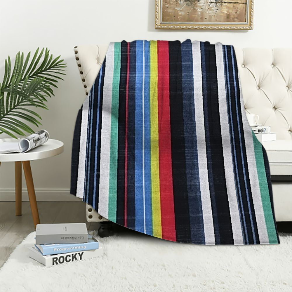 Nawypu Mexican Blankets Bulk, Mexican Striped Throw Blanket Colorful