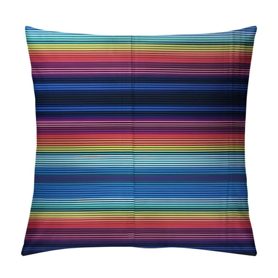 Nawypu  Mexican Colorful Accent Throw Pillow Covers Stripes Pattern Party Cinco De Mayo Ethnic Mexican Decorative Oblong Rectangle Throw Pillow Cases for Sofa Bed Couch