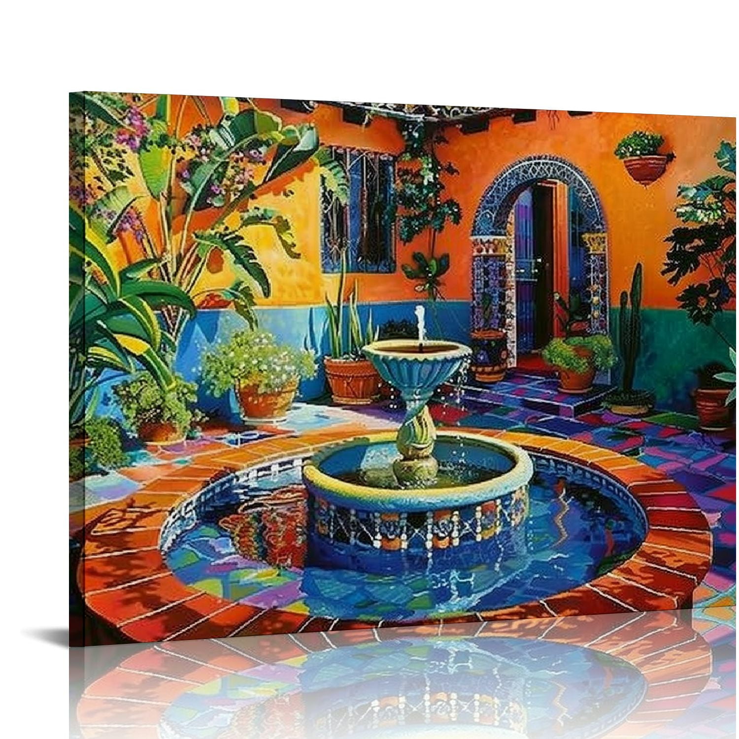 Nawypu Mexican Poster Mexican Garden Wall Art Deco Canvas Print Poster