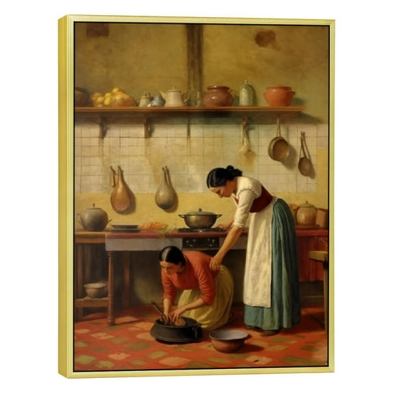 Nawypu Mexico Kitchen Women At Work In A Mexican Kitchen Painting
