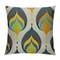 thumbnail image 1 of Nawypu  Mid Century Pattern Throw Pillow Cover Water Shaped Regular Colorful Simple Row Neat Modern Creative Pillow Case Decorative Men Women Boy Girl Room Cushion Cover for Home Bed, 1 of 5