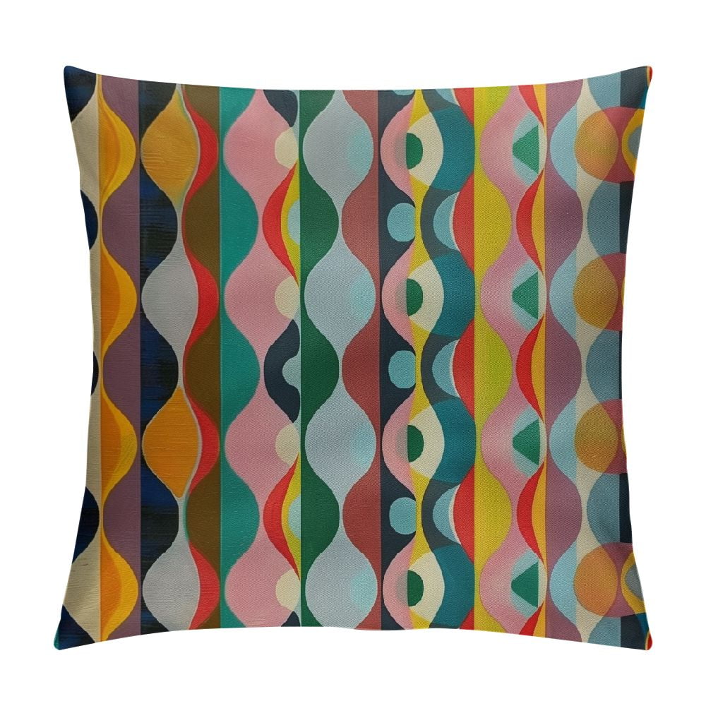Nawypu Mid Century Throw Pillow Cushion Cover, Simple Colored Drop