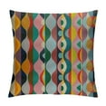 thumbnail image 1 of Nawypu  Mid Century Throw Pillow Cushion Cover, Simple Colored Drop Shapes Abstract Symmetrical Grid Greyscale Background, Decorative Square Accent Pillow Case,, 1 of 5