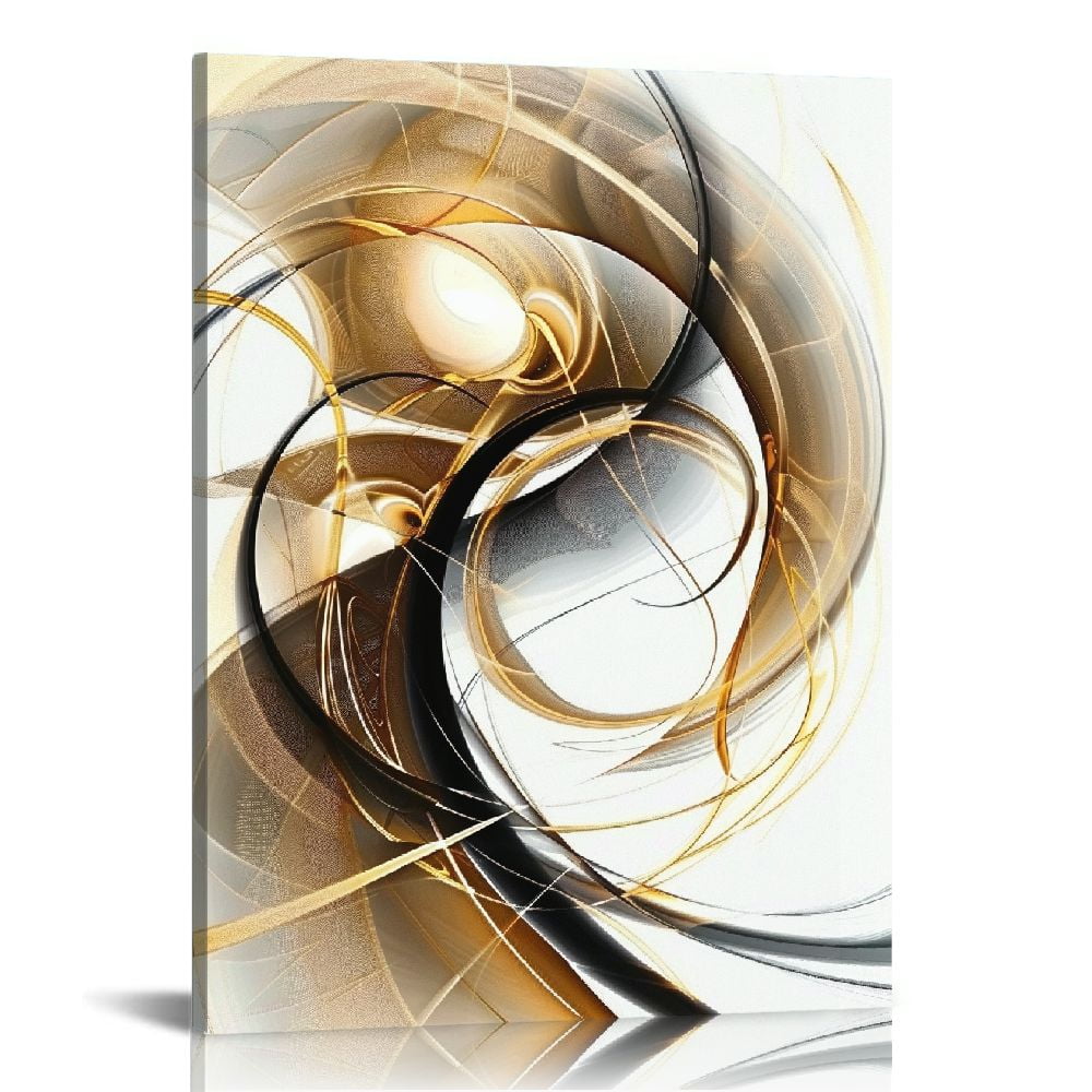 Nawypu Minimalist Abstract Wall Art Framed Gold Pictures Canvas Wall ...