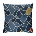 thumbnail image 1 of Awypu  Modern Art Geometry Pattern Pillow Covers White and Dark Blue Hexagon Throw Pillow Covers Aesthetic Home Decor Pillowcase for Living Room Outdoor Car, 1 of 5