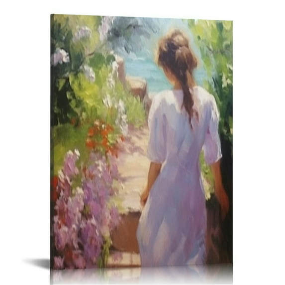 Nawypu Modern Character Canvas Poster Wall Art Decoration with Framed Girl Pattern Poster Wall Decor for Living Room, Bedroom, Hotel, Restaurant, Home Decor.