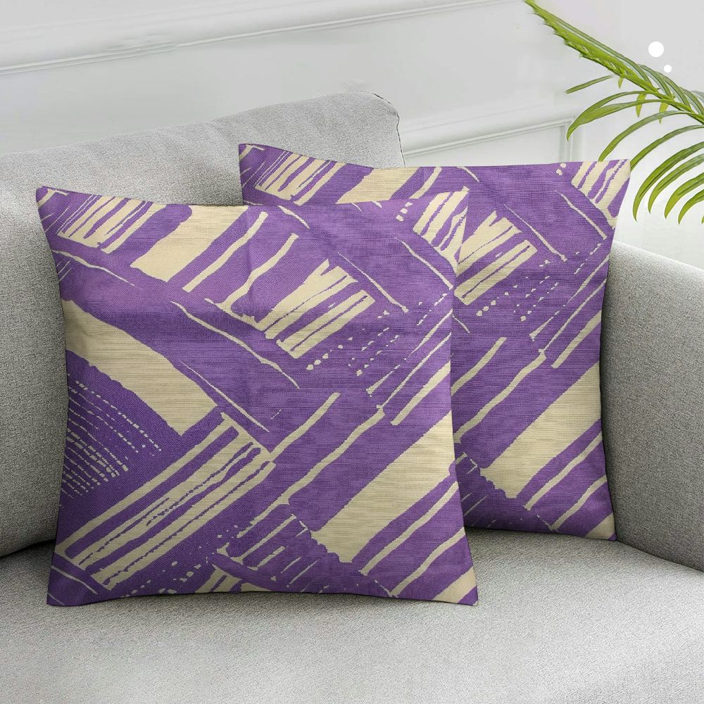 Nawypu Modern Purple Decorative Pillow Covers Violet Geometric Pillow
